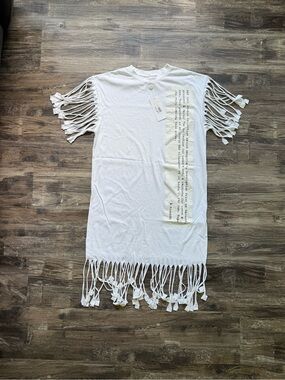 NWT - MM6 Maison Margiela SS21 Text Fringe Dress